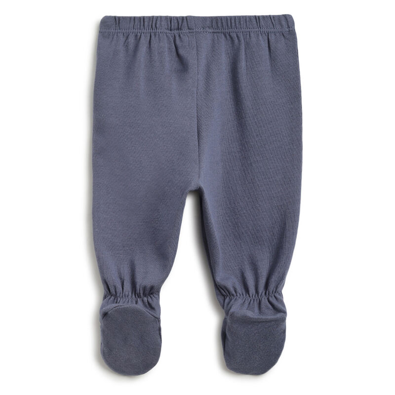 Boys Dark Light Blue Baby's Smock with Leggings image number 3